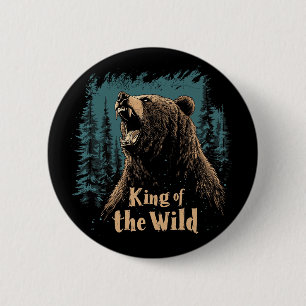Koning van de Wildernis Ronde Button 5,7 Cm