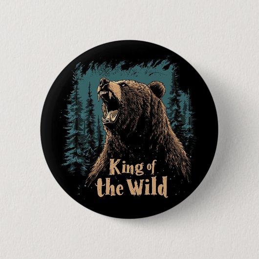 Koning van de Wildernis Ronde Button 5,7 Cm (Voorkant)