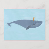 Koning van de zee - Illustratie van blauwe walvis  Briefkaart (Voorkant)