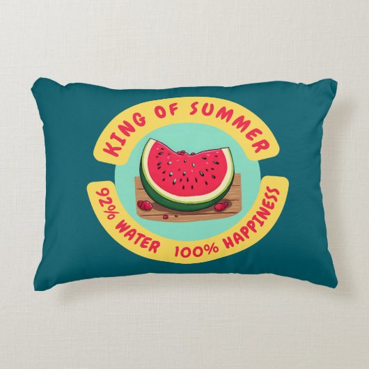 Koning Van De Zomer Sappige Watermeloen Accent Kussen (Voorkant)