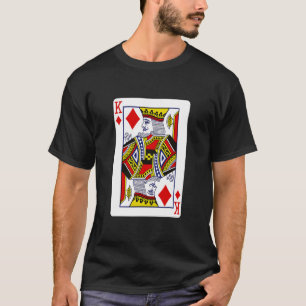 Koning van diamanten die kaarten van halloween kos t-shirt