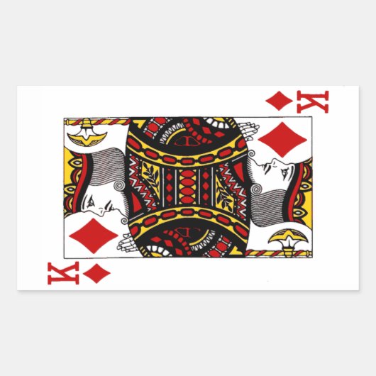 Koning van diamanten - Rechthoekbok Rechthoekige Sticker (Voorkant)