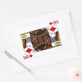 Koning van diamanten - Rechthoekbok Rechthoekige Sticker (Envelop)