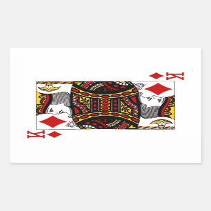 Koning van diamanten - Rechthoekbok Rechthoekige Sticker