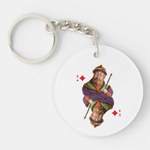 Koning van diamanten sleutelhanger