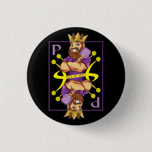 👑 Koning van dinken - pickleball Ronde Button 3,2 Cm