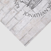 Koning van dit paleis Gebouwde Monogrammed Naam Tissuepapier (Detail)