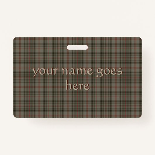 Koning van Engeland Balmorele Royal Tartan Badge (Voorkant)
