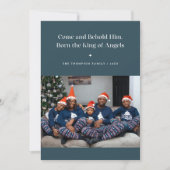 Koning van Engelen Religieuze Kerstmis Foto Feestdagenkaart (Voorkant)