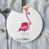 Koning van Flamingos Ronde Button 6,0 Cm (In situ)