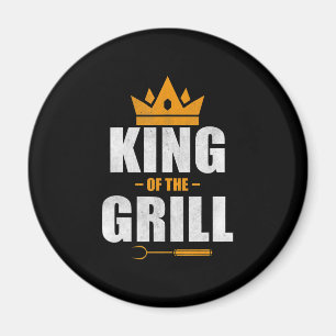 Koning van grillkok cadeau voor grillen en bq-li magneet