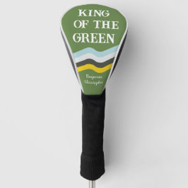 Koning van Groene kleurrijke strepen groene aangep Golfheadcover