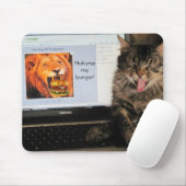 Koning van hamburgers Cat Meme Muismat (Met muis)
