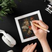 Koning van harten geeft hart aan koningin, aanpasb feestdagenkaart