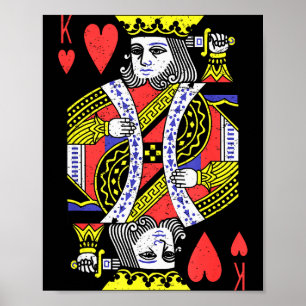 Koning Van Harten Speelkaart Halloween Kostuum Val Poster