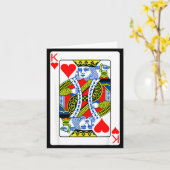 Koning Van Harten Speelkaart Valentijn Kostuum  Kaart (Gele Bloem)