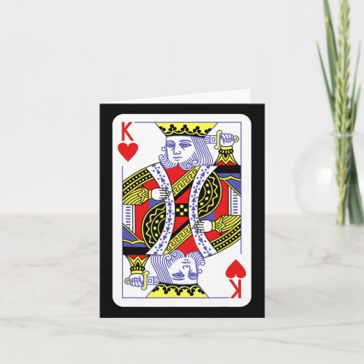 Koning Van Harten Speelkaarten Halloween Kostuum C Kaart (Voorkant)