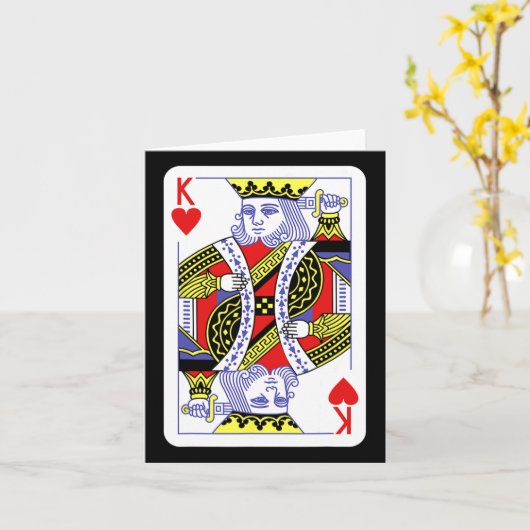Koning Van Harten Speelkaarten Halloween Kostuum C Kaart (Gele Bloem)
