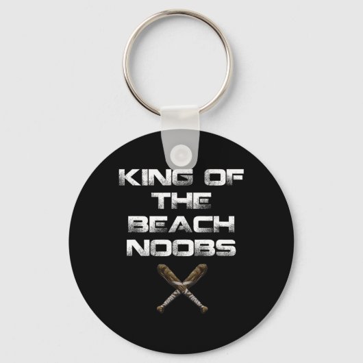 Koning van het Beach Noobs Video Game Shirt Sleutelhanger (Voorkant)