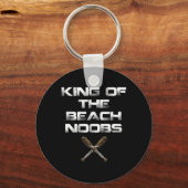 Koning van het Beach Noobs Video Game Shirt Sleutelhanger (Voorkant)