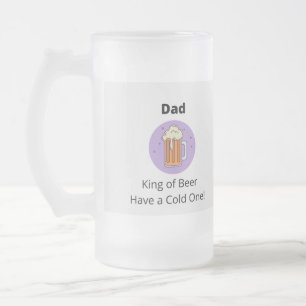 Koning van het bier, laat een koud exemplaar drukk matglas bierpul