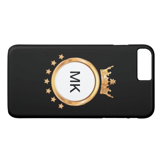 Koning van het Bling Monogram Case-Mate iPhone Case (Achterkant (Horizontaal))