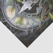 Koning van het bos, zilveren kroon van varens tissuepapier (Detail)