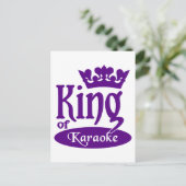 Koning van het briefkaart Karaoke (Staand voorkant)