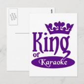 Koning van het briefkaart Karaoke (Voorkant / Achterkant)