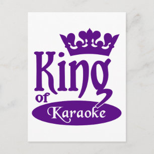 Koning van het briefkaart Karaoke