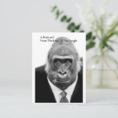 koning van het briefkaart van de oerwoud (Staand voorkant)