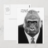 koning van het briefkaart van de oerwoud (Voorkant / Achterkant)