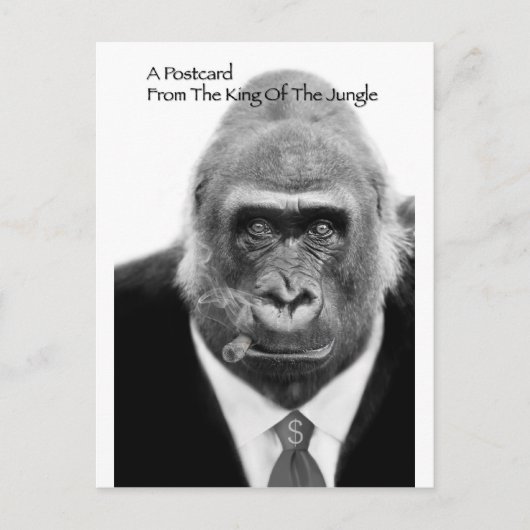 koning van het briefkaart van de oerwoud (Voorkant)