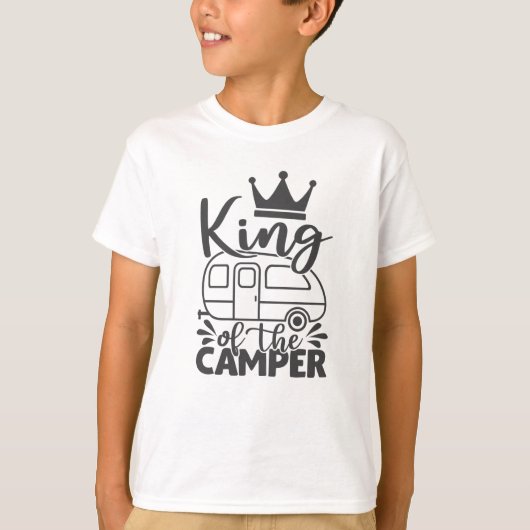 Koning van het Camper Funny Quote Camping Gezegde T-shirt (Voorkant)