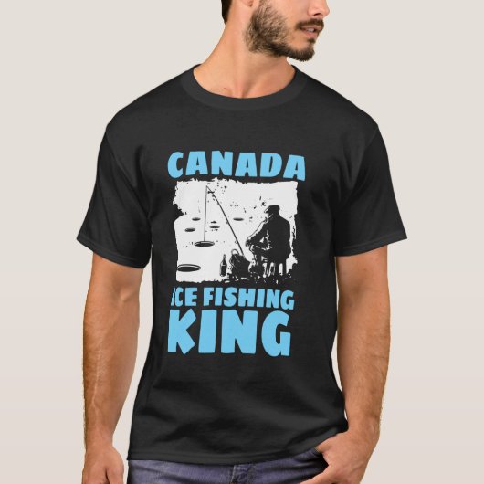 Koning van het Canadese ijsvissen T-shirt (Voorkant)