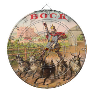 Koning van het Dartboard van Bock Beer Riding Geat Dartbord