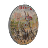 Koning van het Dartboard van Bock Beer Riding Geat Dartbord (Voorkant Links)