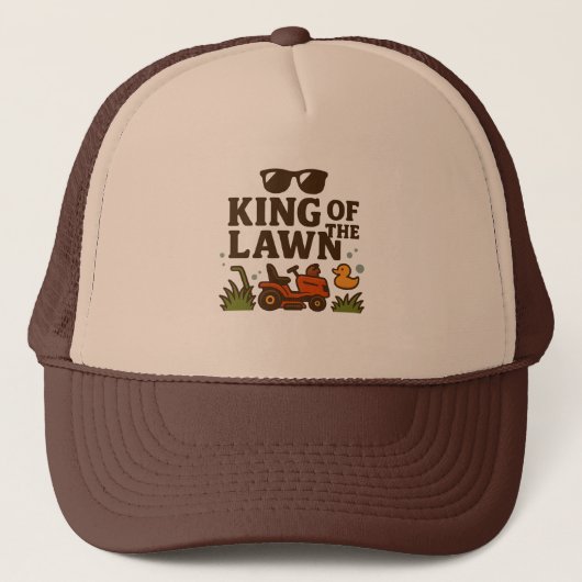 Koning van het gazon – Papa-editie Trucker Pet (Voorkant)