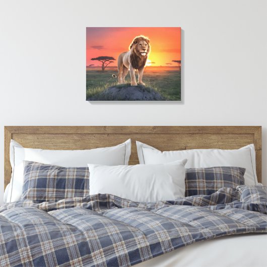 Koning van het gouden licht canvas afdruk (Insitu (Slaapkamer))