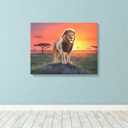 Koning van het gouden licht canvas afdruk (Insitu (Houten vloer))