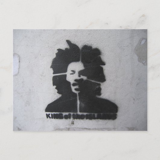 Koning van het Graffiti-Briefkaart van de eilanden Briefkaart (Voorkant)