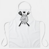 koning van het grill BBQ cadeau voor hem vader Schort (Voorkant)
