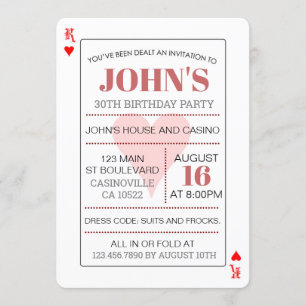 Koning van het hart Casino Poker speelkaarten Kaart