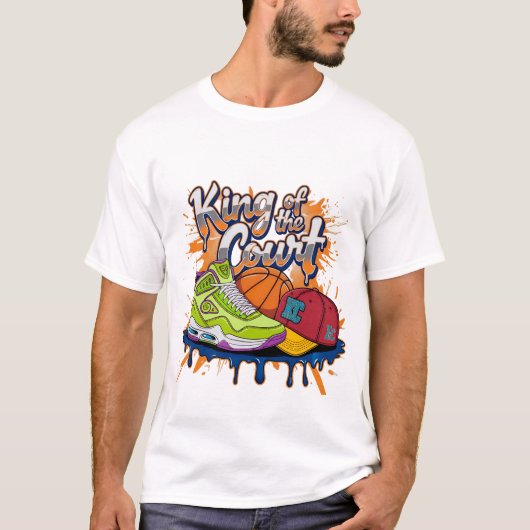 Koning van het Hof Basketbal Streetwear Graphic Te T-shirt (Voorkant)
