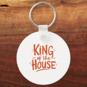 "Koning van het huis" vaders gift Sleutelhanger (Achterkant)