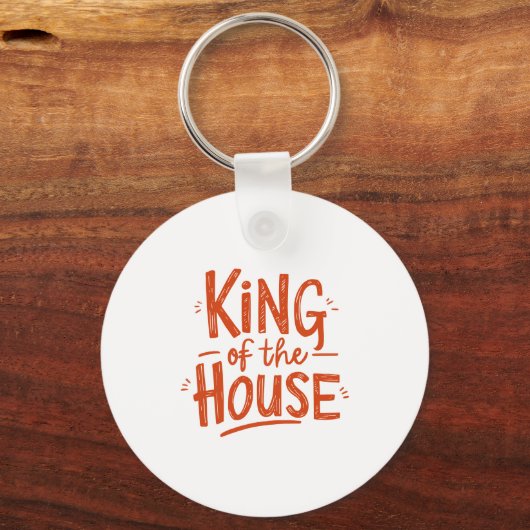 "Koning van het huis" vaders gift Sleutelhanger (Voorkant)