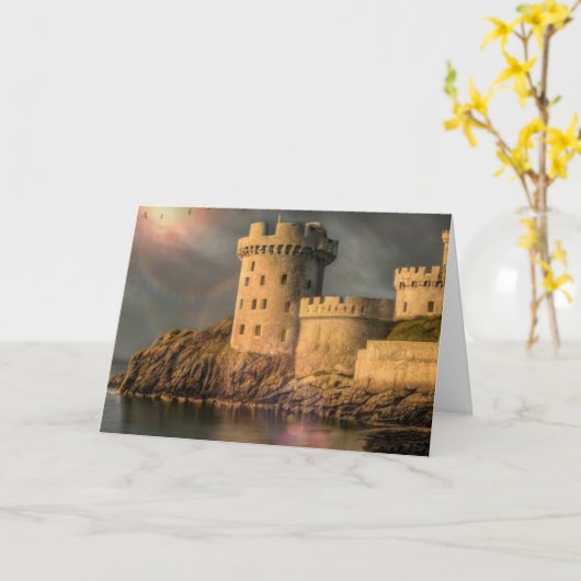 koning van het kasteel van Birthday Kaart (Gele Bloem)