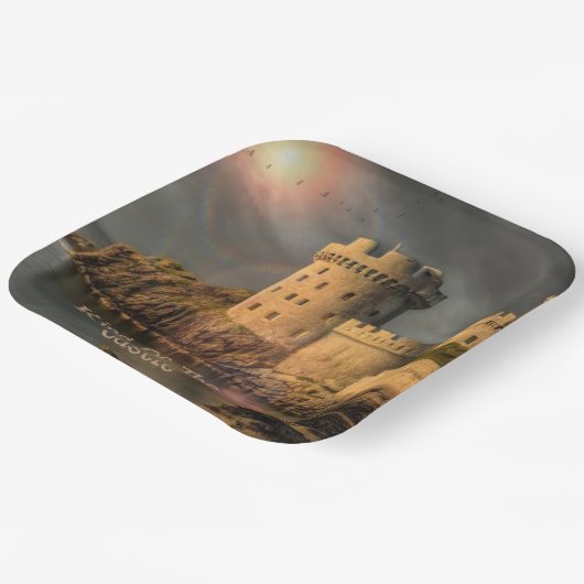 koning van het kasteel van Birthday Papieren Bordje (Gebogen)