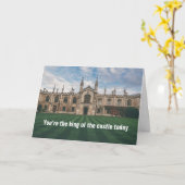 Koning van het kasteel vandaag, Happy Birthday Kaart (Gele Bloem)