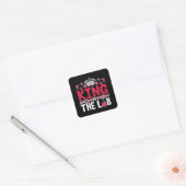 koning van het laboratorium voor technische wetens vierkante sticker (Envelop)